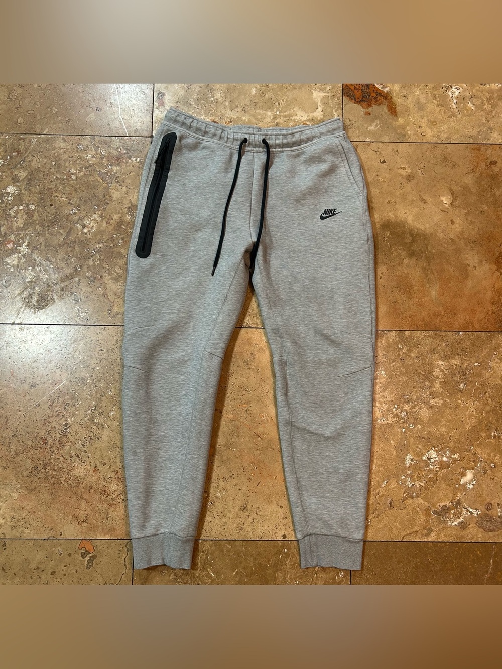 Nike Tech Fleece Men’s Joggers Sweatpants Zipper Pocket Heather Grey XL Tall